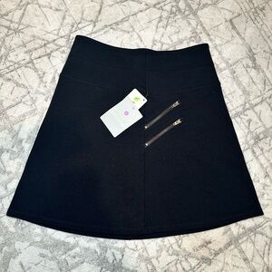 Athleta Black Ponte Moto Skirt size 4